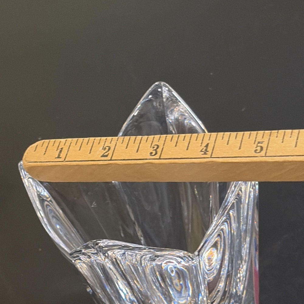 Orrefors Sweden Crystal Tulip Vase 6" Signed EUC - Picture 7 of 8